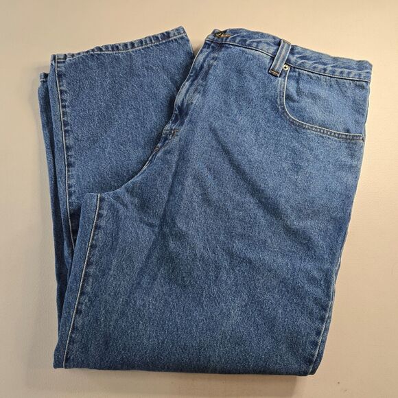 Jeep Jeans Men's 46 x 30 Blue Teflon HT Medium Wash Straight Leg Regular Fit - Picture 8 of 16